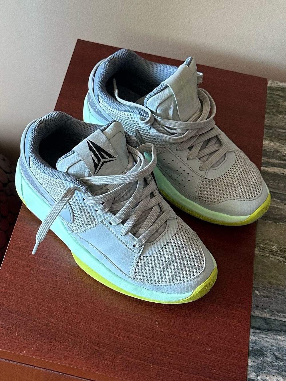 HOT deal. Ja Morant Gray Yellow Boys
Basketball Sneakers. Size 3.5 Y